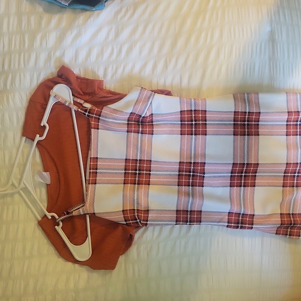 Plaid dress and matching top
